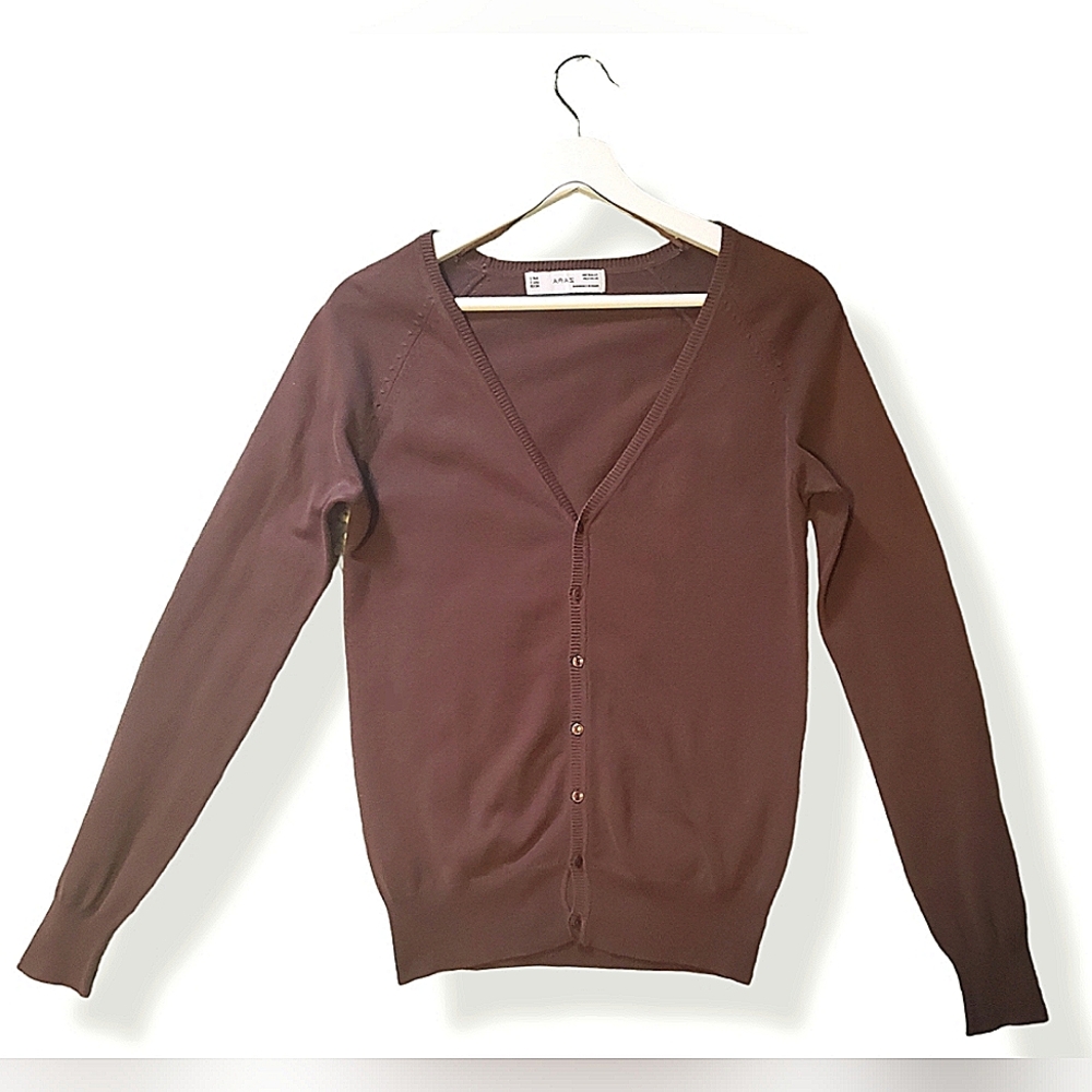 Zara Women's Small Brown Knit Cardigan